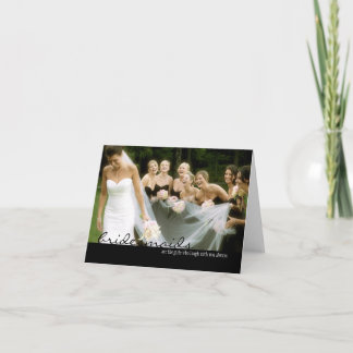 Bridesmaid Wedding Thank You Card