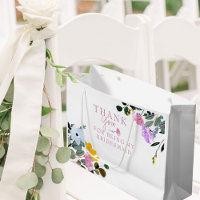 Bridesmaid Wildflower Lawn White Thank You Large