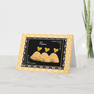 BRIDESMAID - YELLOW Gowns and Lace Trim Invitation
