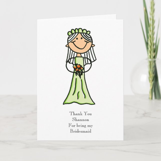 Bridesmaid You Thank Card (Front)