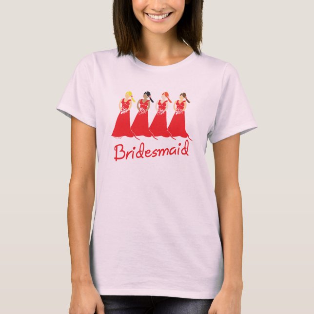 Bridesmaids Attendant Tee Shirt (Front)