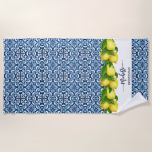 Bridesmaids gifts bridal party gift custom beach towel