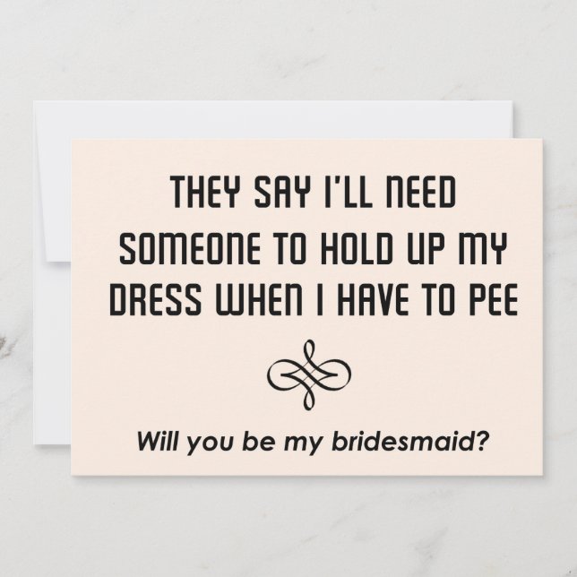 Bridesmaids Invitation Will you be my bridesmaid? (Front)