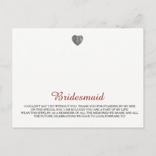 Bridesmaids Jewellery Template Postcard