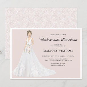 Bridesmaids Luncheon Bridal Gown Invitation
