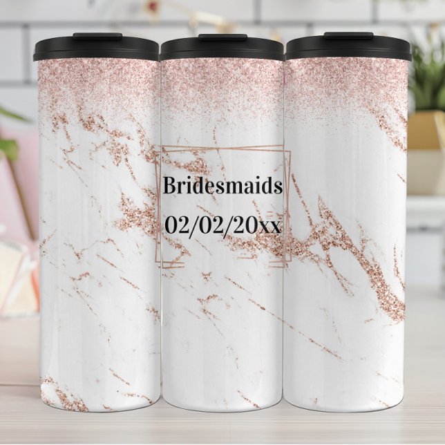 Bridesmaids Tumbler: Rose Gold Elegance Thermal Tumbler (Creator Uploaded)