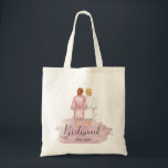 bridesmaids wedding robes blush pink favour bag<br><div class="desc">Our "bridesmaids robes" collection features beautiful watercolor women silhouettes in wedding robes for bride and bridesmaids in different robe colours with a collection of various hairstyles. If you don't see a hairstyle that you want feel free to contact us and we will make a special item just for you. Choose...</div>