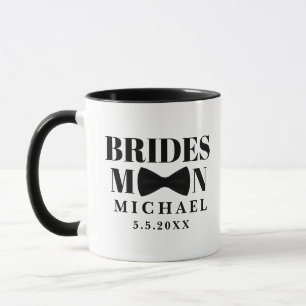 BRIDESMAN black tie bow wedding personalised Mug