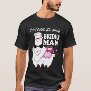 Bridesman Llama Bridal Party Wedding Bride T-Shirt