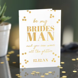 Bridesman Request Bridal Party Proposal Foil Card