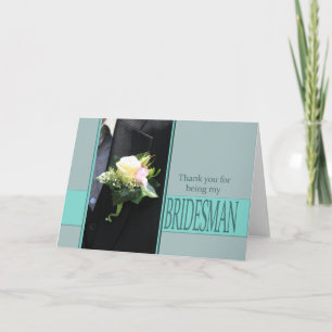 Bridesman thank you card
