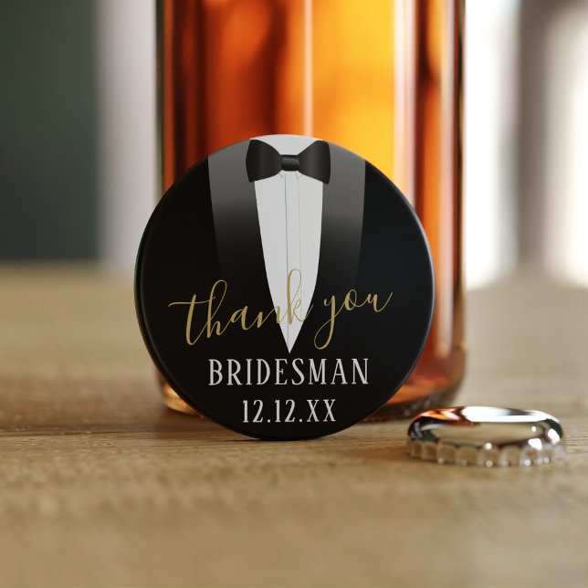 Bridesman Wedding Thank You Tuxedo Bottle Opener (Creator Uploaded)