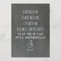 Bridezilla Funny Bridesmaid / Maid of Honour