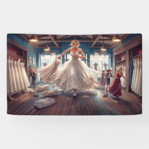 Bridezilla Shops for a Wedding Dress Banner