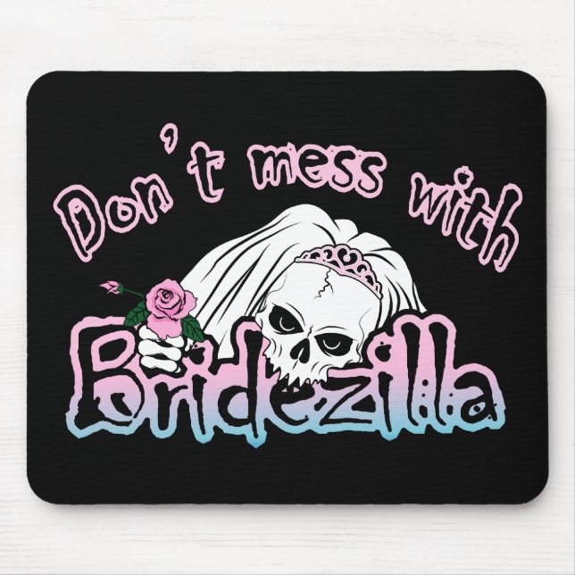 Bridezilla Skull Mouse Pad (Front)