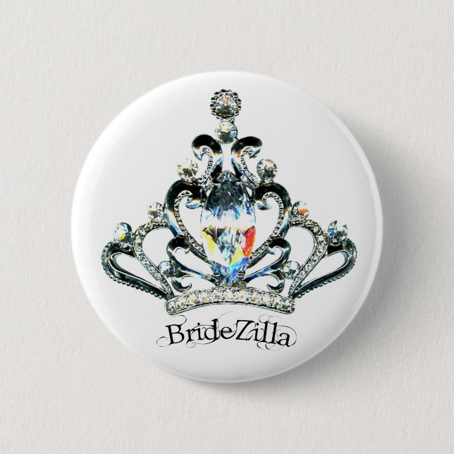 BrideZilla Tiara buttons (Front)