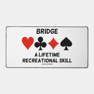 Bridge A Lifetime Recreational Skill 4 Card Suits Desk Mat