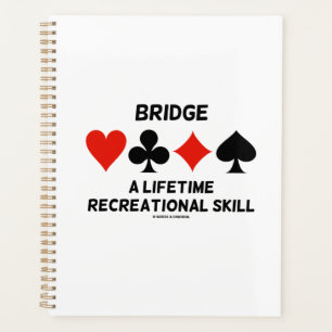 Bridge A Lifetime Recreational Skill Card Suits Planner