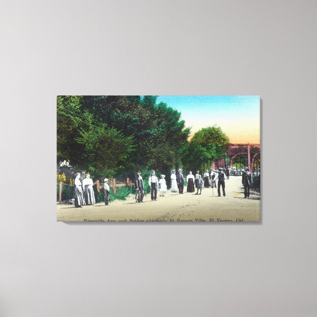 Bridge Adjoining El Verano Villa Canvas Print (Front)