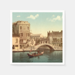 Bridge and Canal, Venice, Italy Napkin