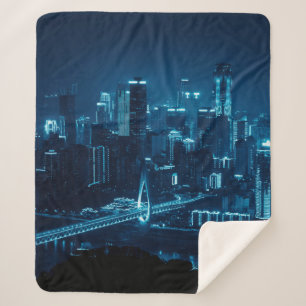 Bridge and city urban architecture at night in Cho Sherpa Blanket