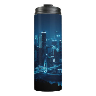 Bridge and city urban architecture at night in Cho Thermal Tumbler