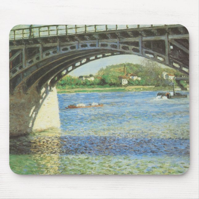 Bridge at Argenteuil by Gustave Caillebotte Mouse Pad (Front)