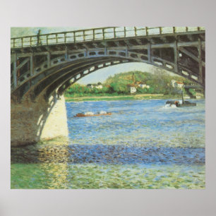 Bridge at Argenteuil by Gustave Caillebotte Poster