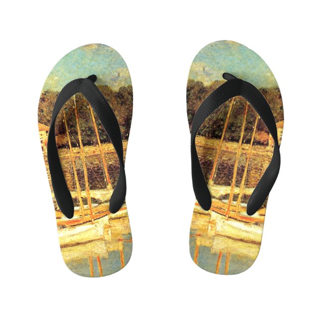 Bridge at Argenteuil Claude Monet     Kid's Jandals (Footbed)