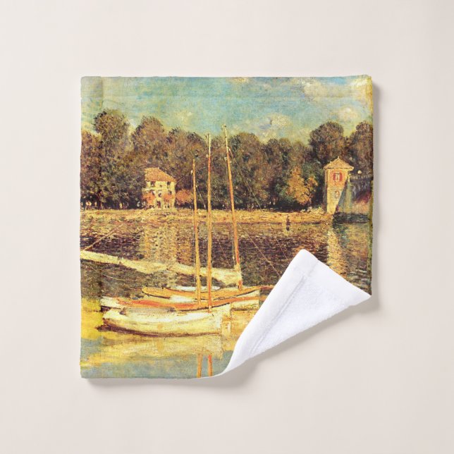 Bridge at Argenteuil Claude Monet    Wash Cloth (Wash Cloth)