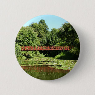 Bridge at Centennial Lake in Ellicott City 6 Cm Round Badge