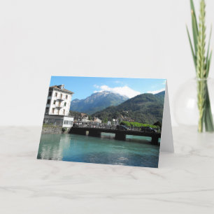 Bridge at Interlaken in Switzerland Holiday Card