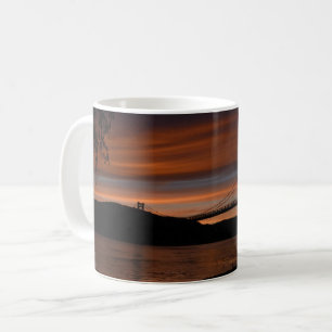 Bridge at Sunset 2 Two-Tone Coffee Mug