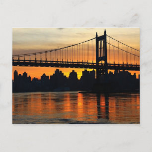 Bridge at sunset postcard