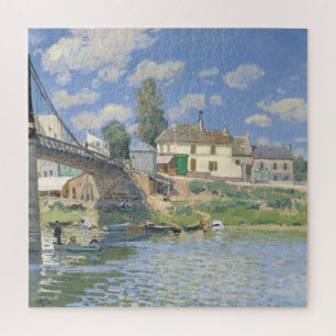 Bridge at Villeneu by Sisley Impressionist Paint Jigsaw Puzzle