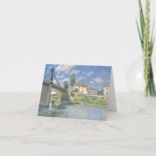 Bridge at Villeneu by Sisley Impressionist Paint Thank You Card