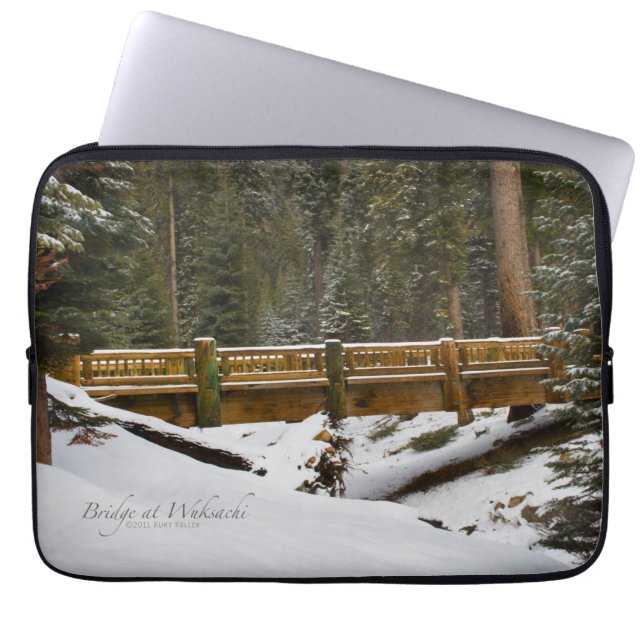 Bridge at Wuksachi Laptop Sleeve (Front)