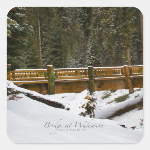 Bridge at Wuksachi Square Sticker