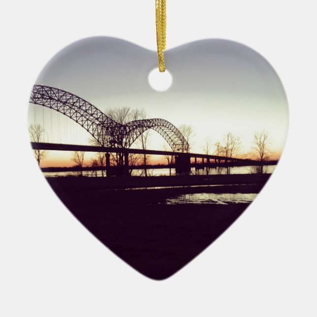 bridge ceramic tree decoration (Front)