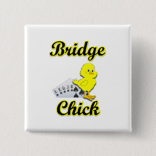 Bridge Chick 15 Cm Square Badge