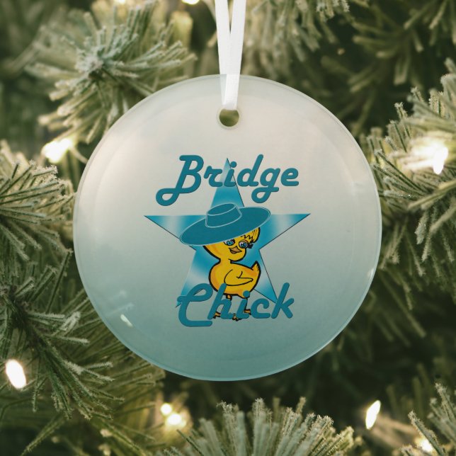 Bridge Chick #7 Glass Tree Decoration (Insitu)