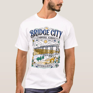 Bridge City Lethbridge Alberta Canada Landscape T-Shirt