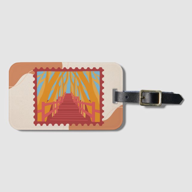 bridge design luggage tag (Front Horizontal)