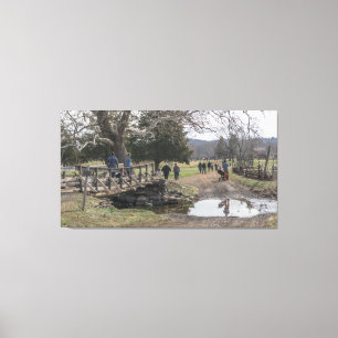 Bridge Foot over Creek Canvas Print