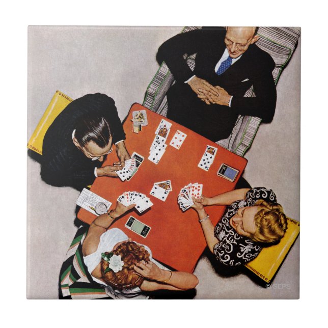 Bridge Game by Norman Rockwell Tile (Front)