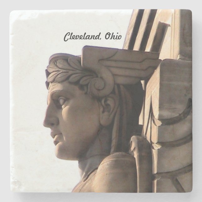 Bridge Guard (Cleveland) Stone Coaster (Front)