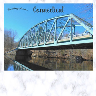 Bridge in Canterbury Connecticut Postcard