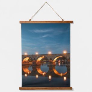 Bridge in Koblenz Germany Hanging Tapestry