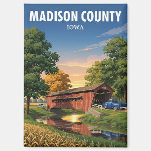 Bridge in Madison County Iowa Travel Magnet
