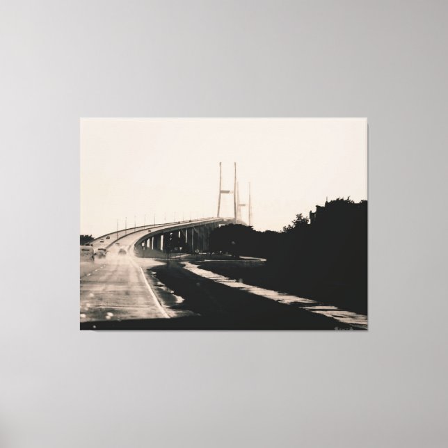 Bridge in Rainy Weather Canvas Print (Front)
